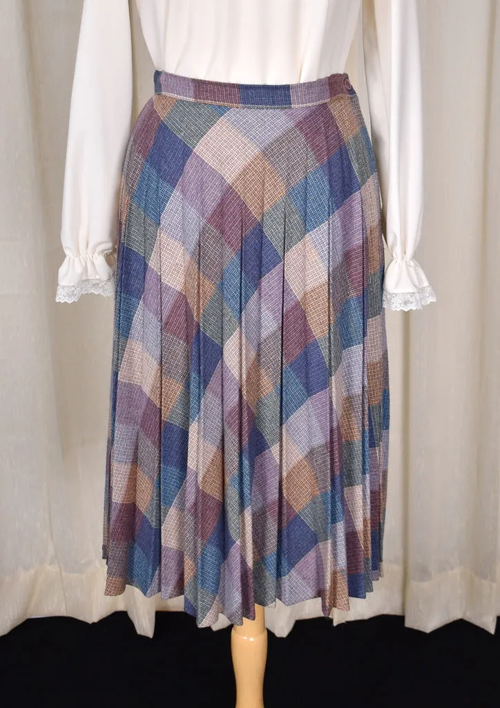 1970s Soft Tones Pleated Skirt