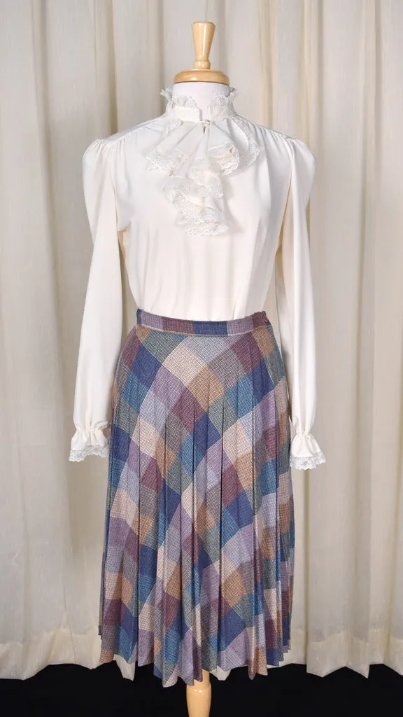 1970s Soft Tones Pleated Skirt