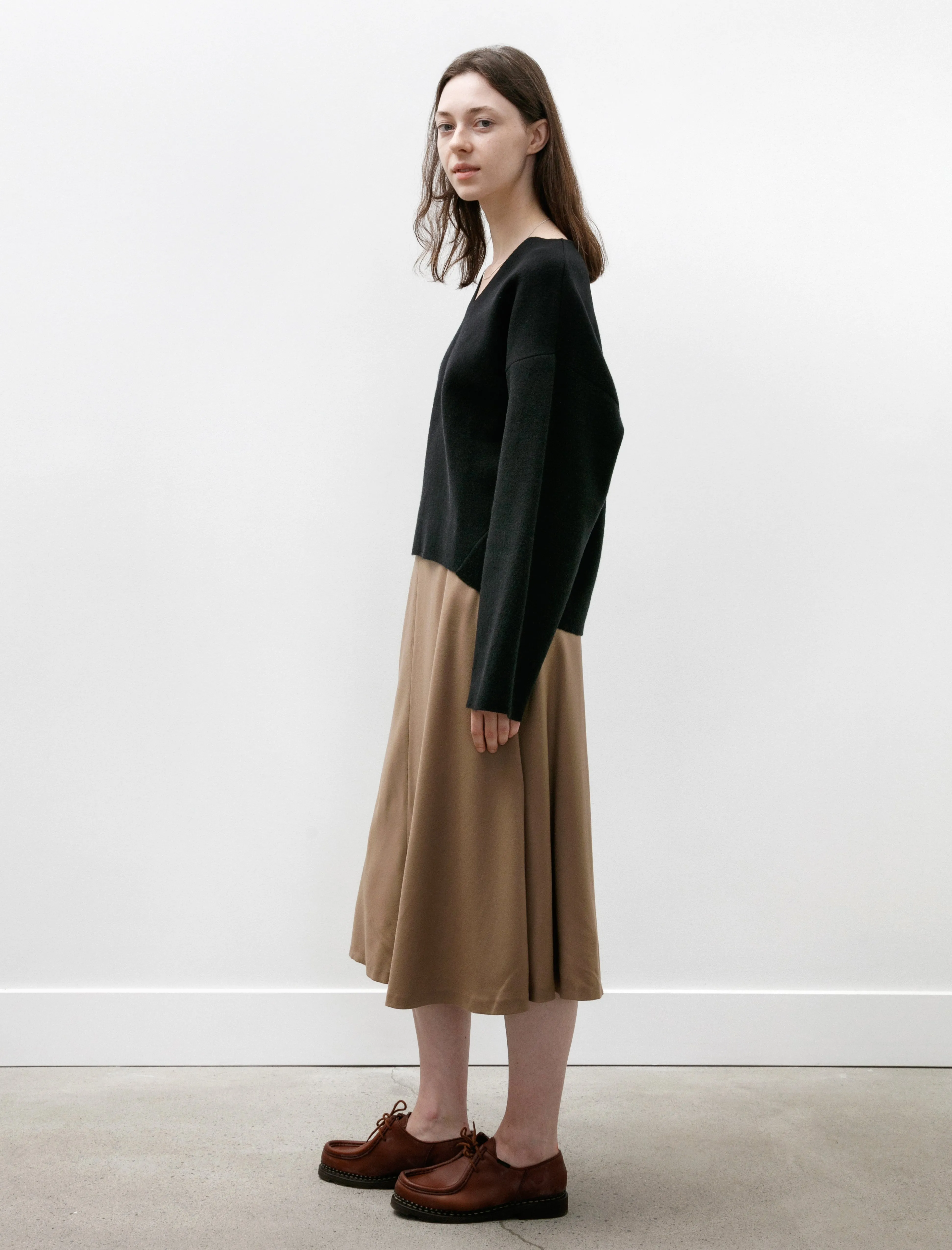 A Line Skirt Light Camel