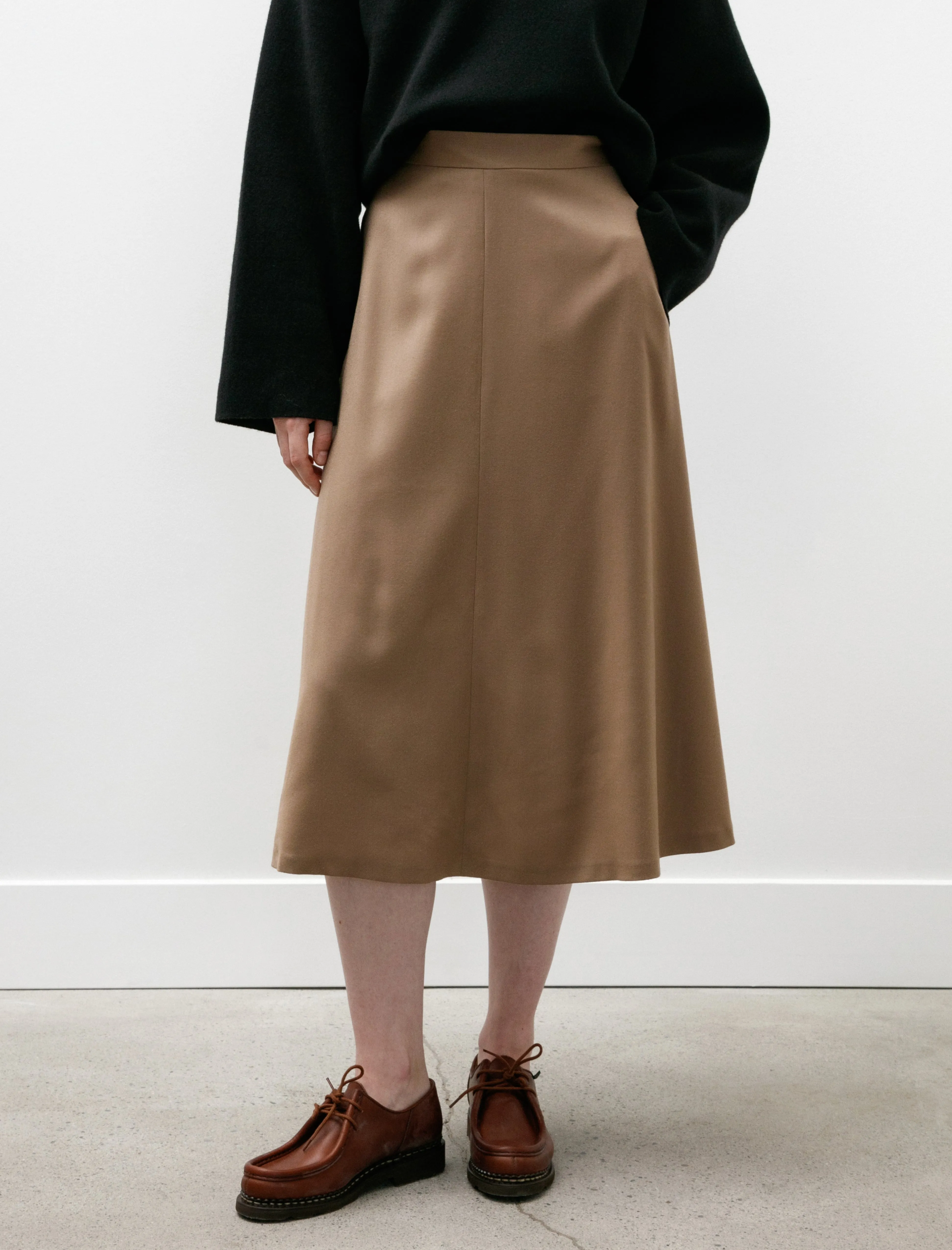 A Line Skirt Light Camel