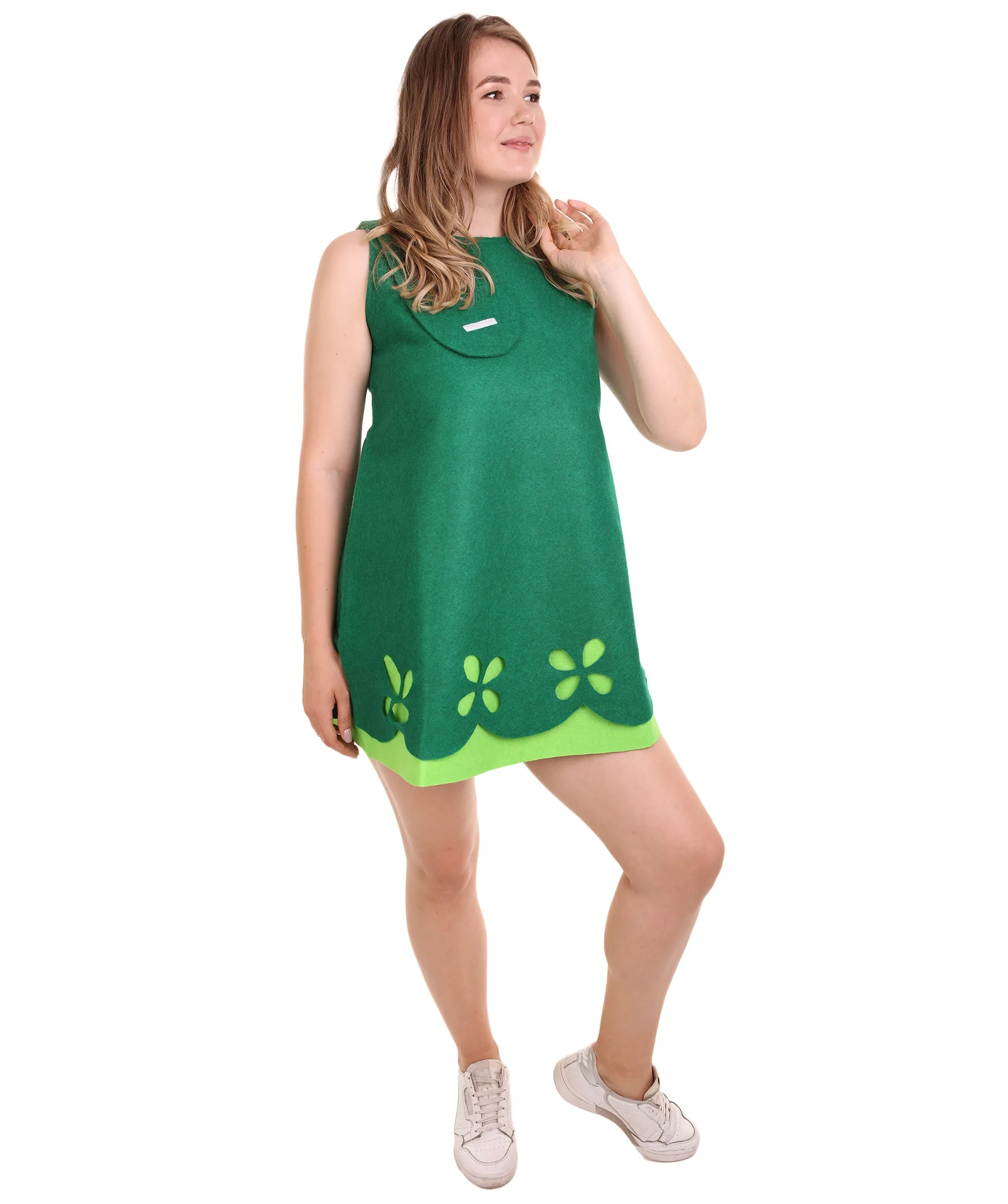 Adult Women's Holiday Princess Costume | Green Christmas Costume | Flame-retardant Synthetic Fabric