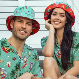 Aussie Christmas Green - Bucket Hat Reversible Print