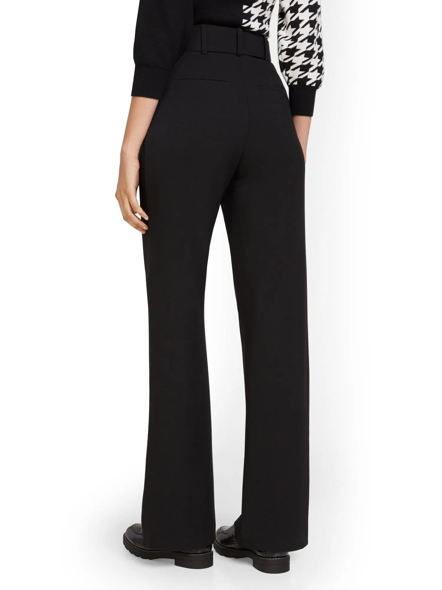 Belted Wide-Leg Pant - Essential Stretch - 7th Avenue