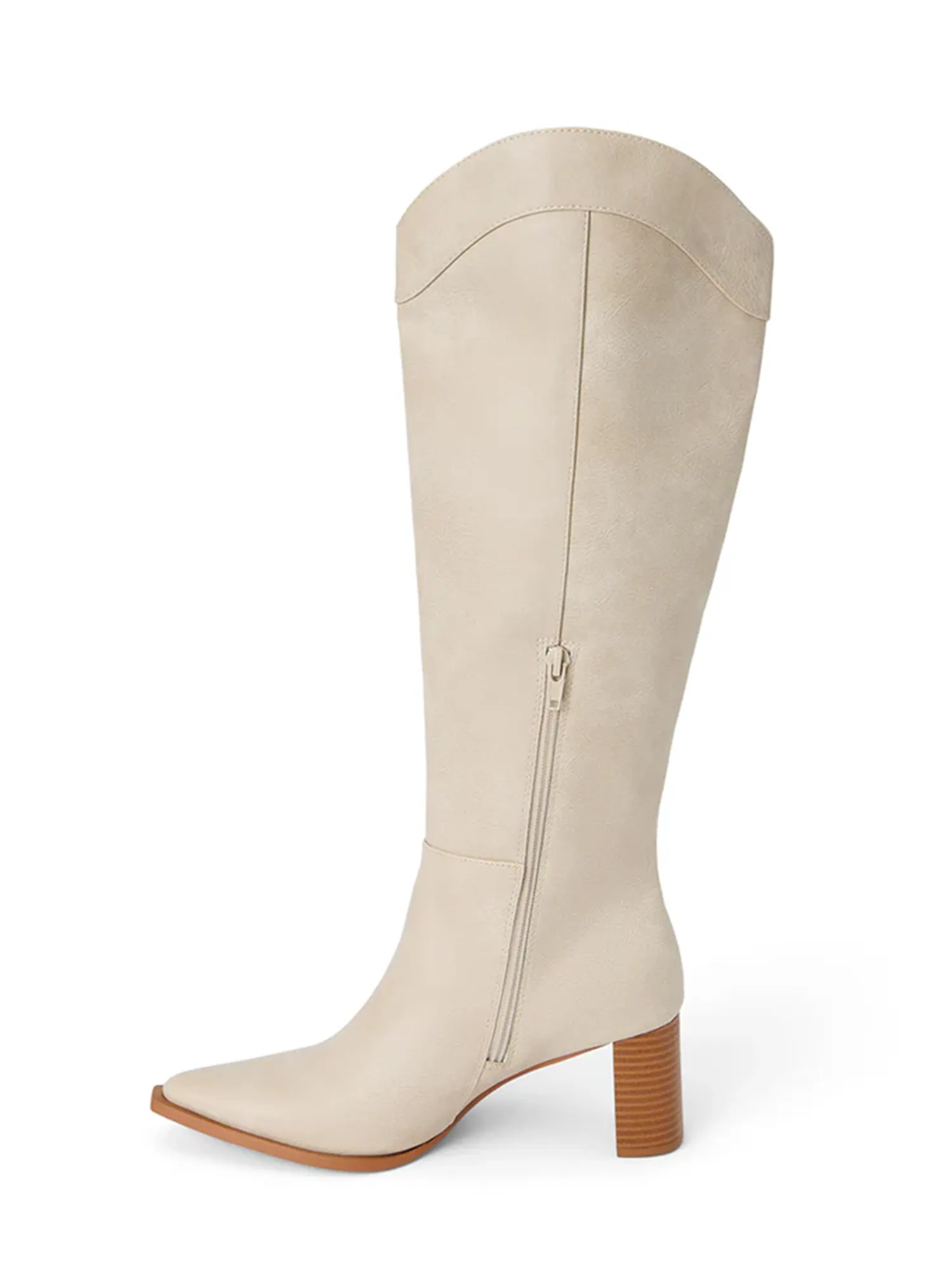 Bonnye Knee High Boot in Ivory