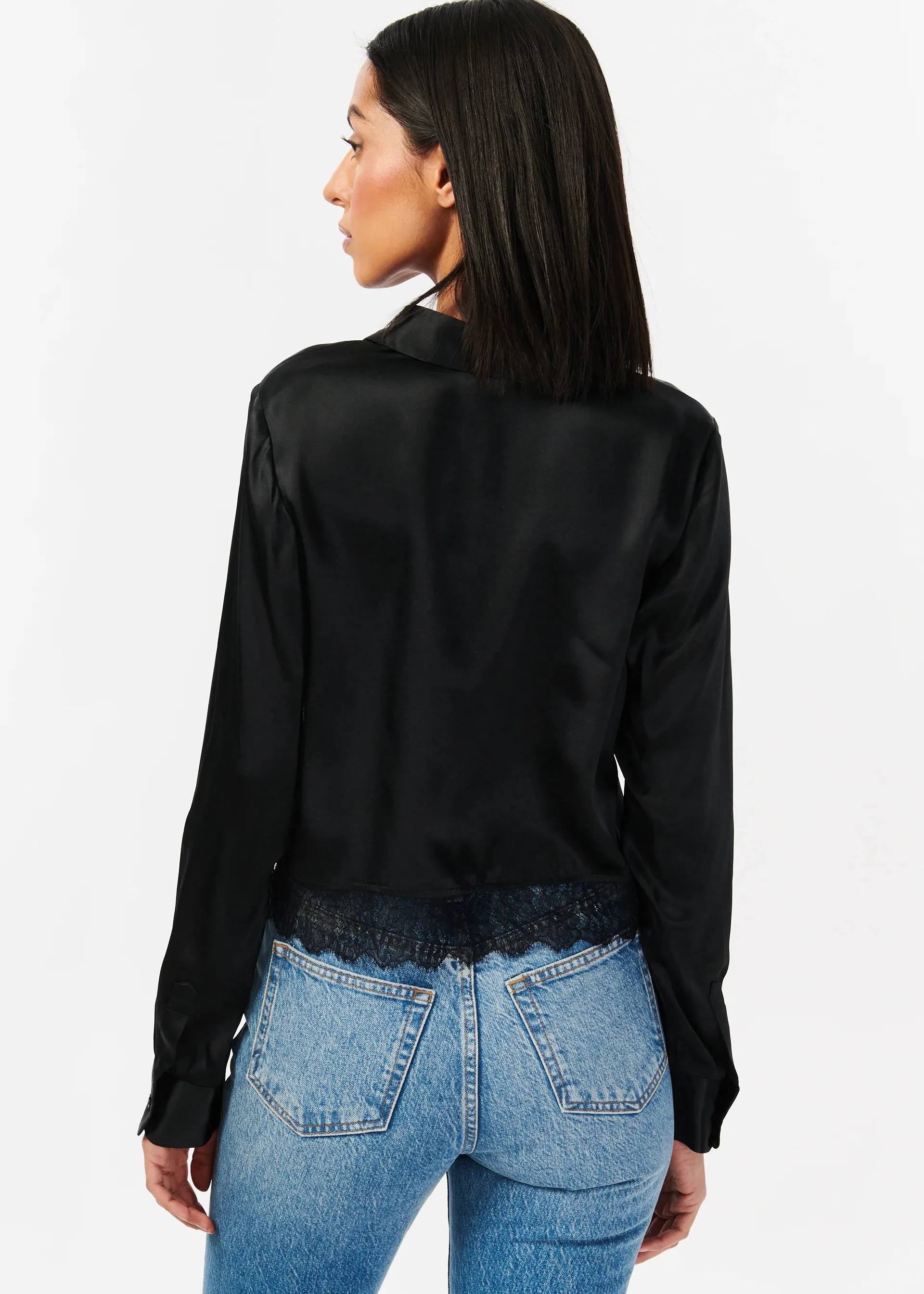 Cami NYC Rennie Cropped Blouse - Black