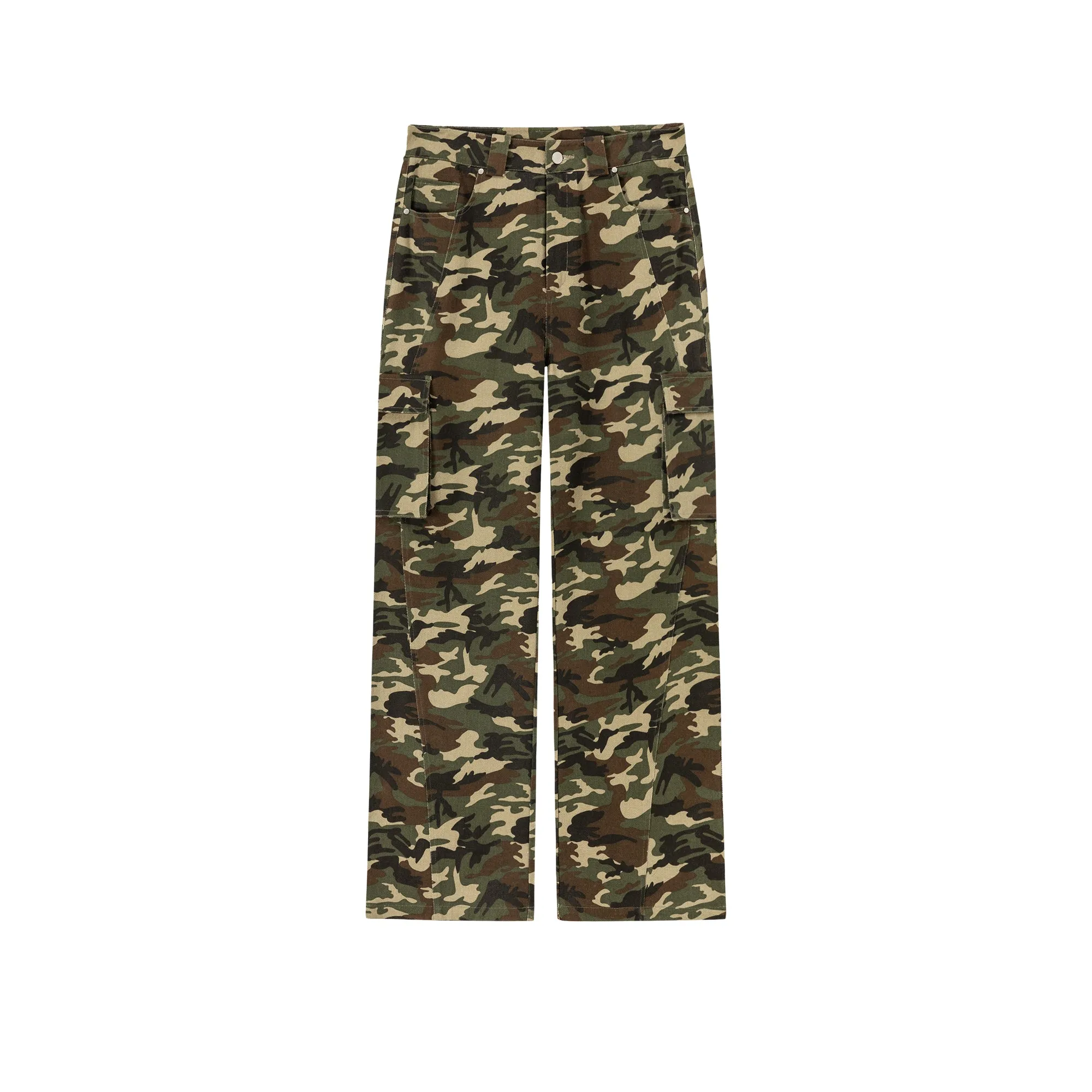 Camouflage Cargo Wide Pants