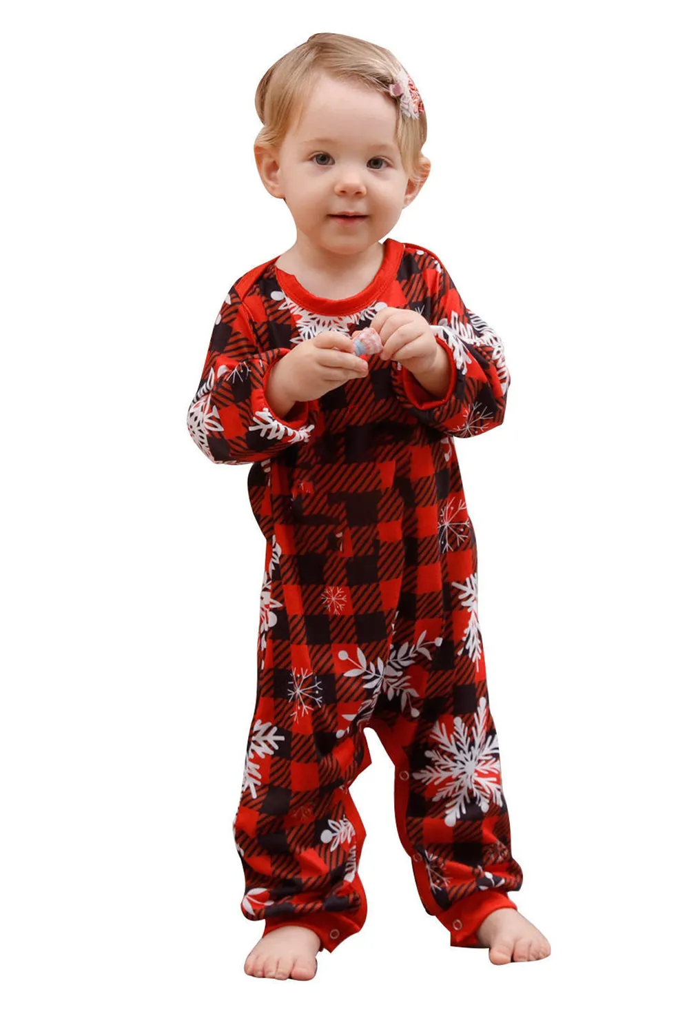 Christmas Red Print Family Pajamas Sets