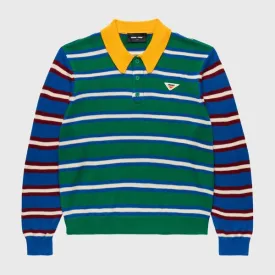 Classic Knit Polo Green and Blue