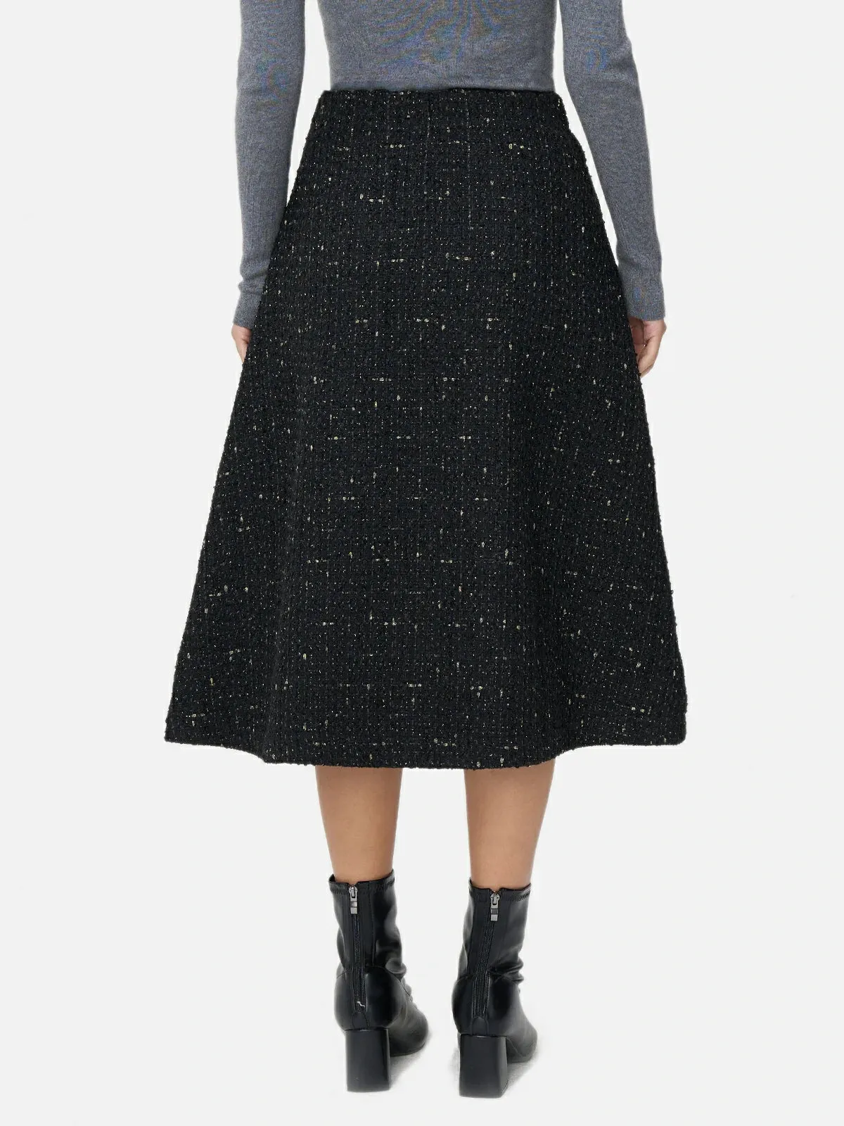 Classic Woolen Texture A-line Skirt