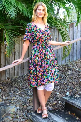 Colourful Cottage Garden Tunic Dress