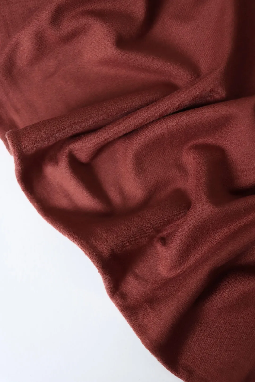 Dark Marsala Cotton Spandex French Terry