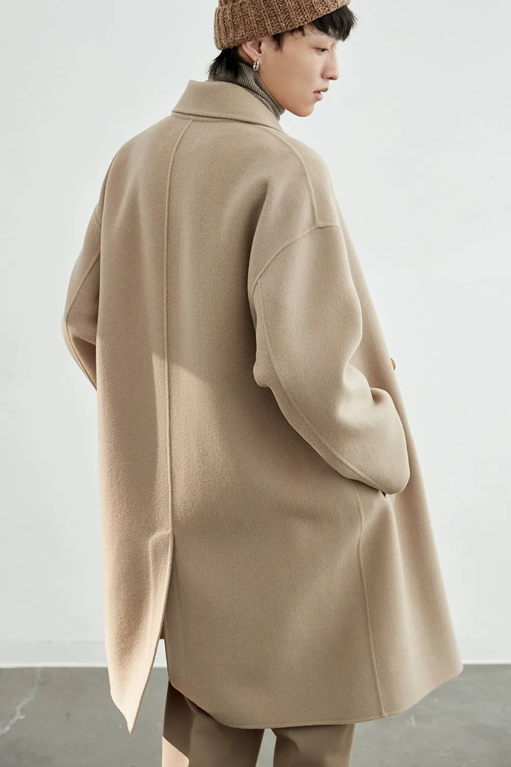 Double-Breasted Oversized Long Coat