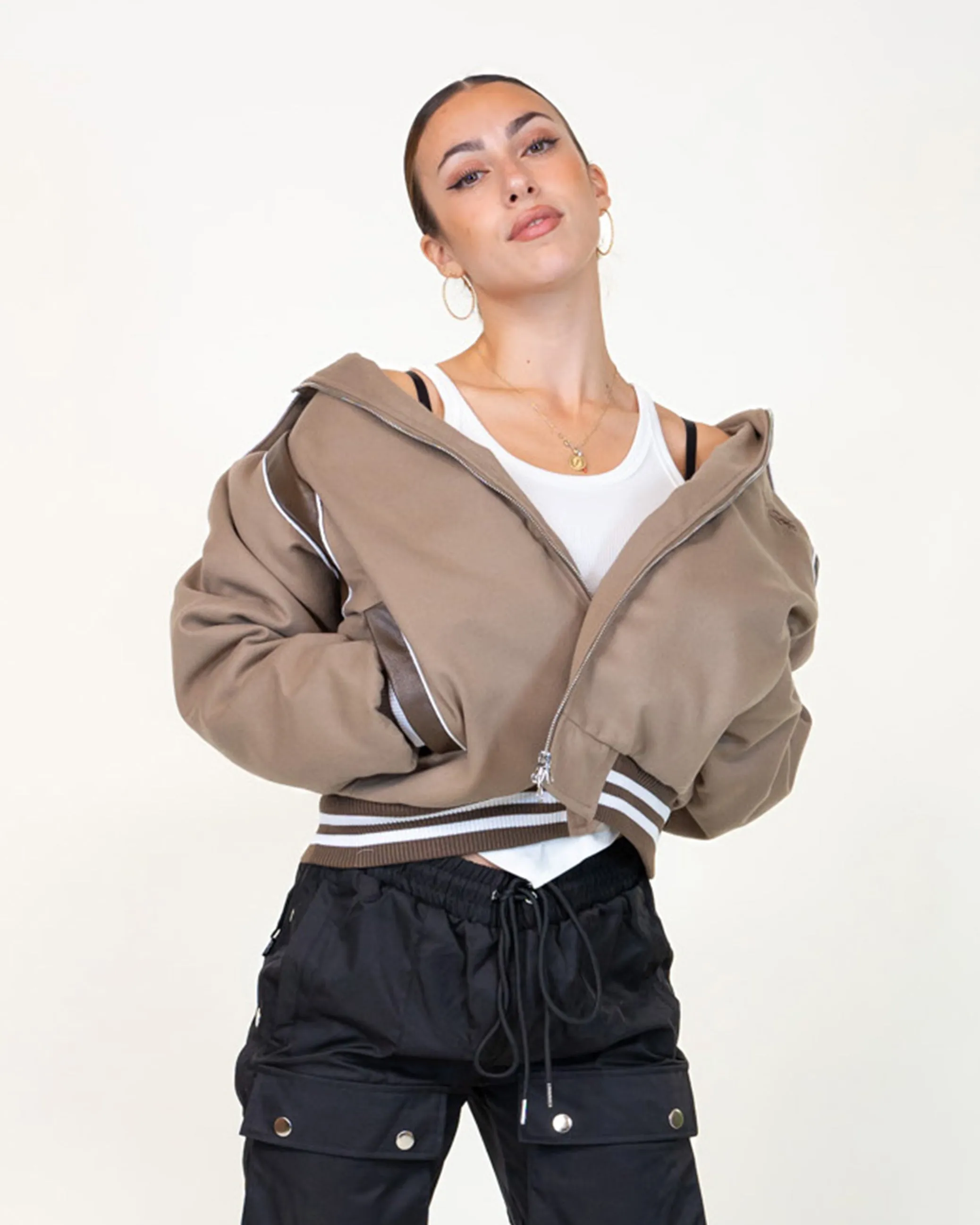 EPTM 23 VARSITY JACKET-MOCHA