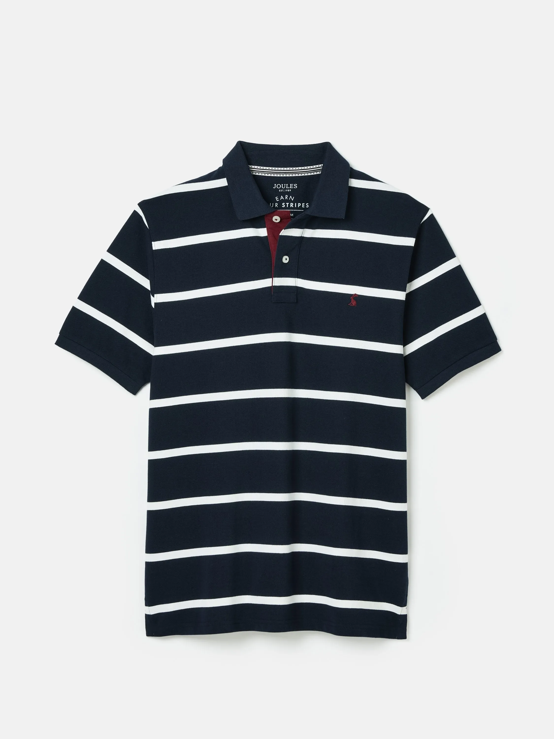 Filbert Navy & White Striped Polo Shirt