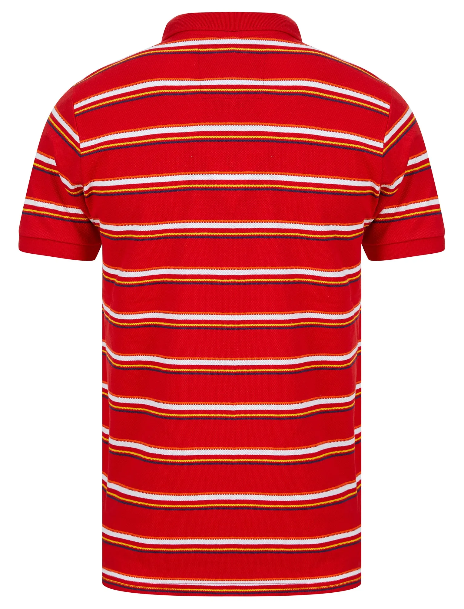 Gazza Striped Cotton Pique Polo Shirt in Barados Cherry - Tokyo Laundry