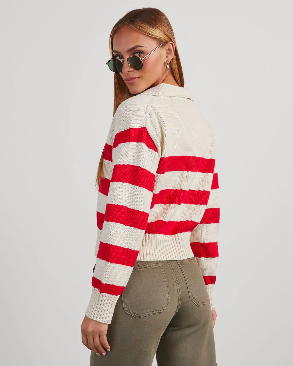 Graham Striped Polo Sweater