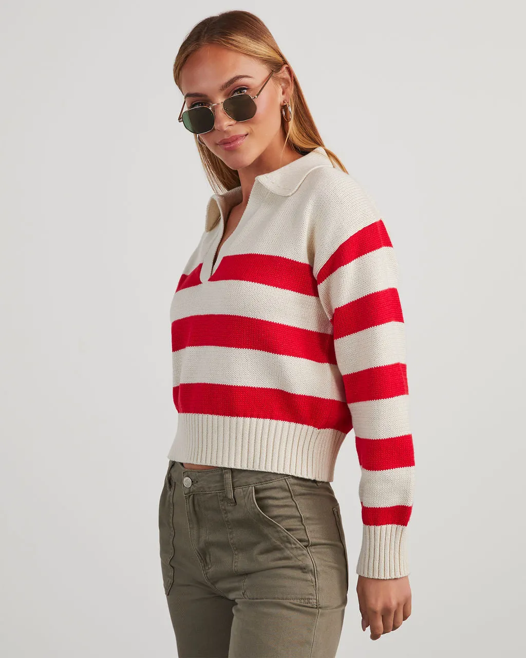 Graham Striped Polo Sweater