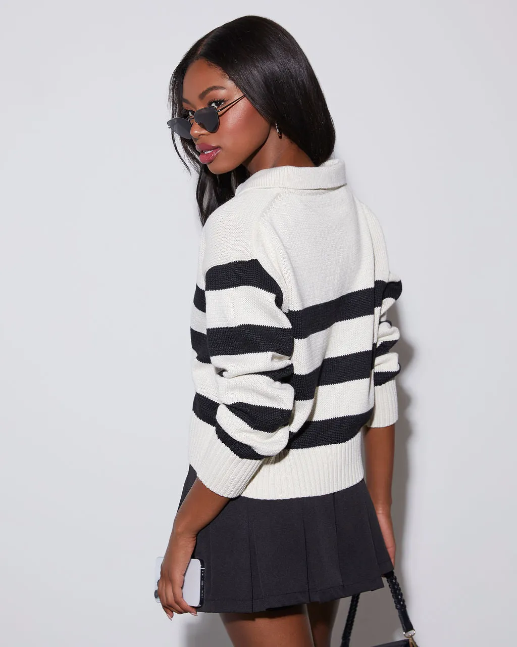 Graham Striped Polo Sweater