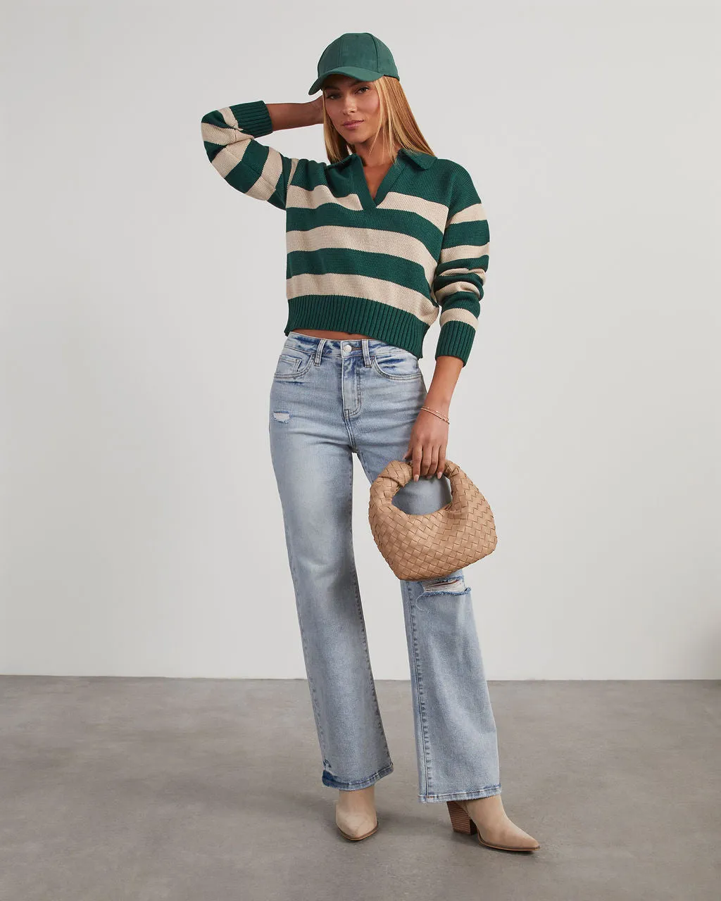 Graham Striped Polo Sweater