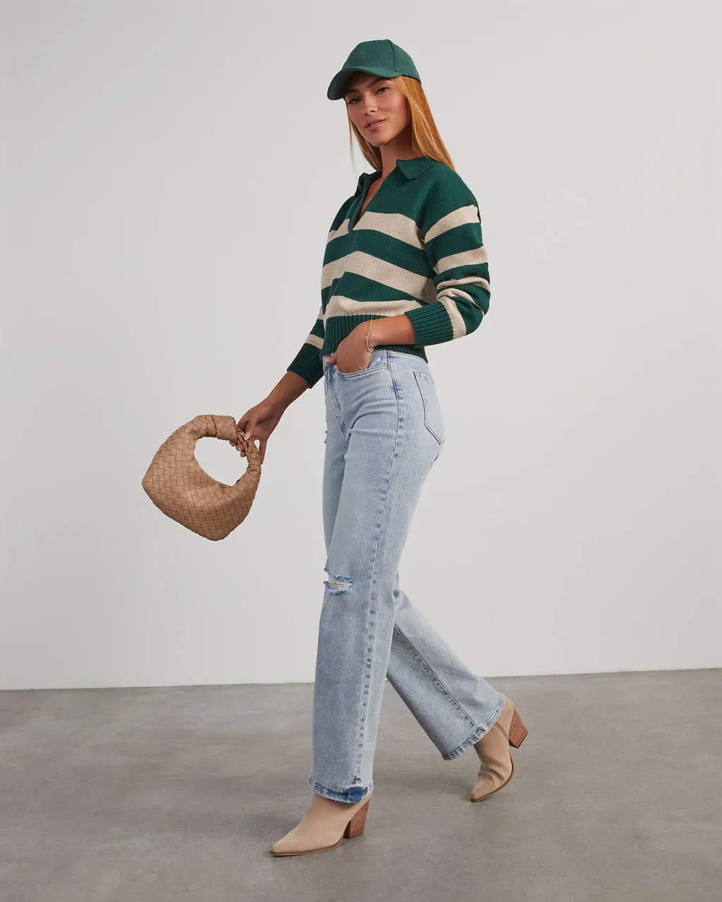 Graham Striped Polo Sweater