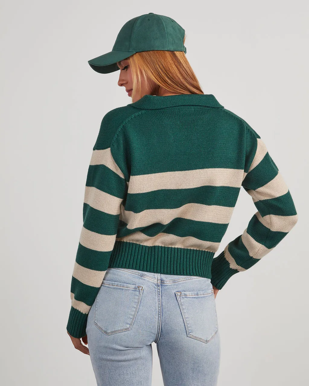 Graham Striped Polo Sweater