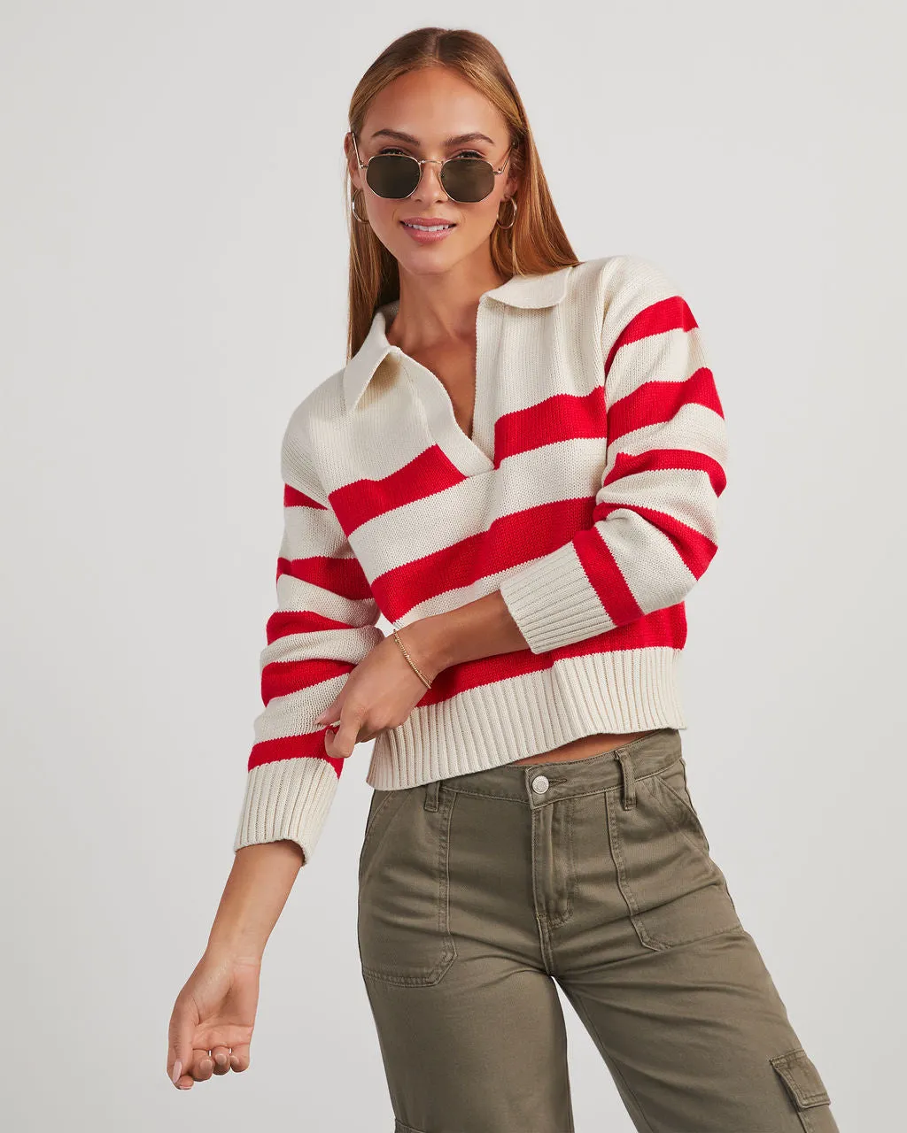 Graham Striped Polo Sweater