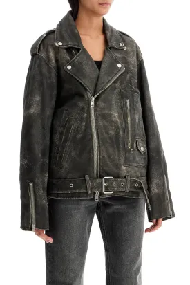 Haikure LeeS Faux Leather Biker Jacket With