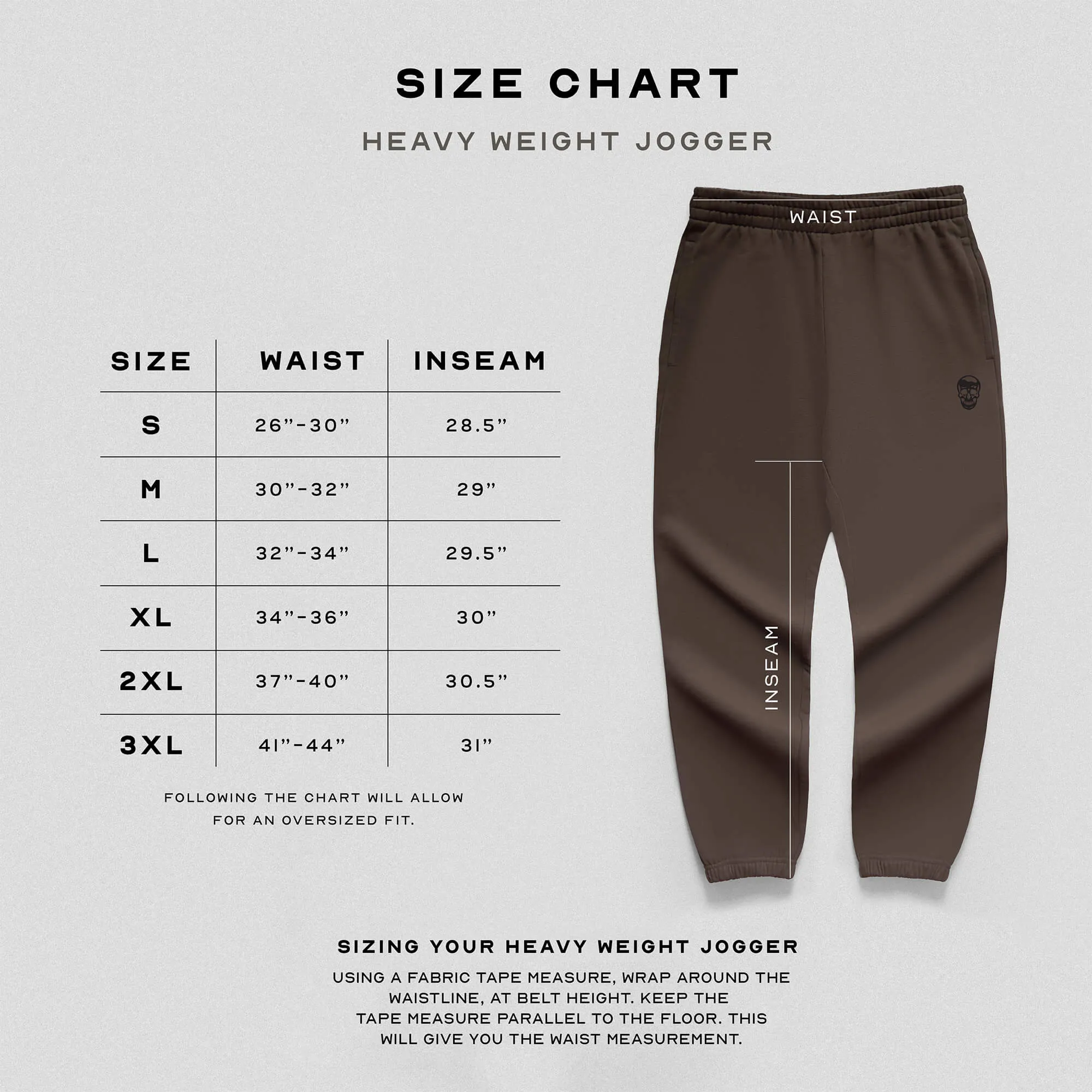 Heavyweight Core Skull Jogger - Toffee