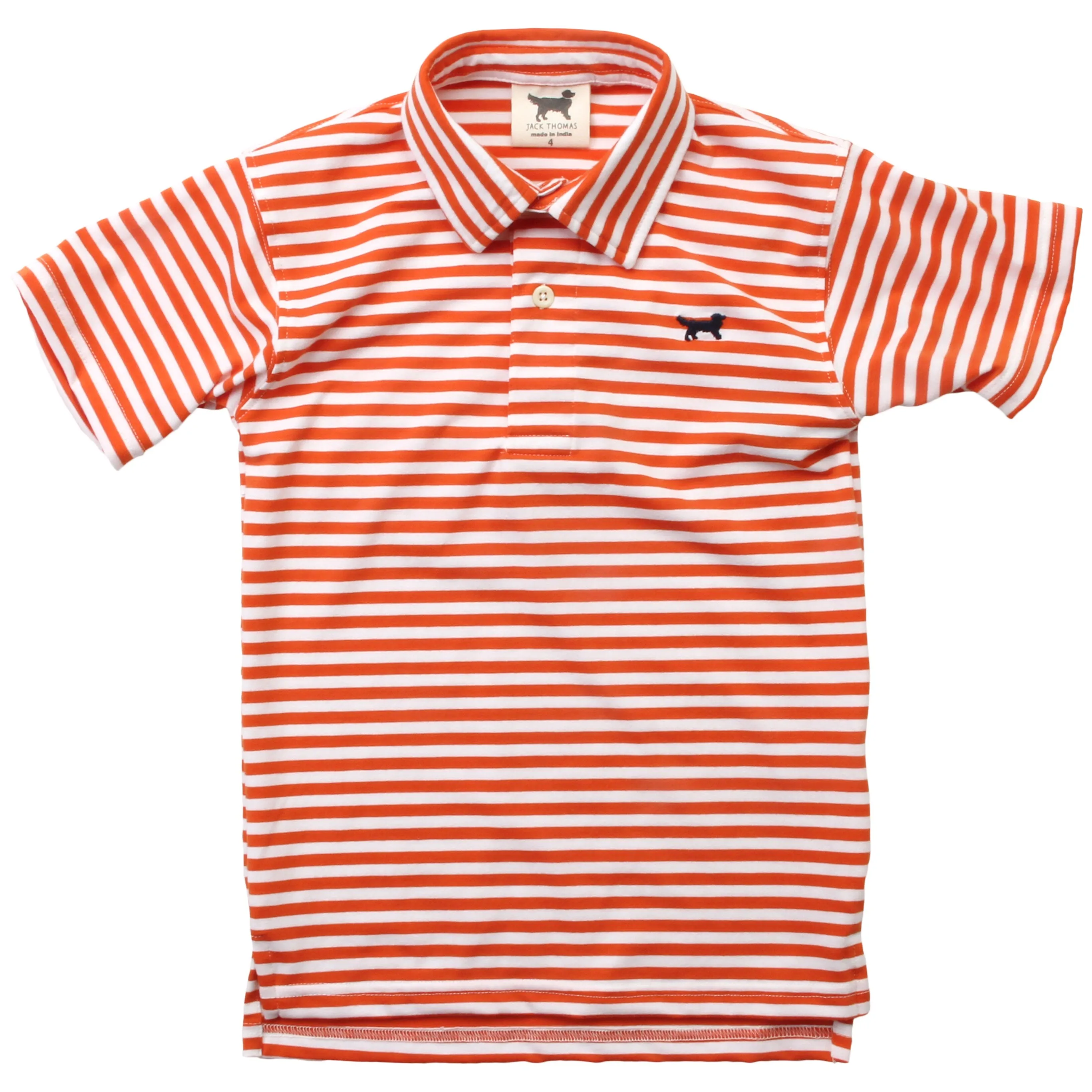 Jack Thomas Youth Boys Performance Stripe Shirt-Orange