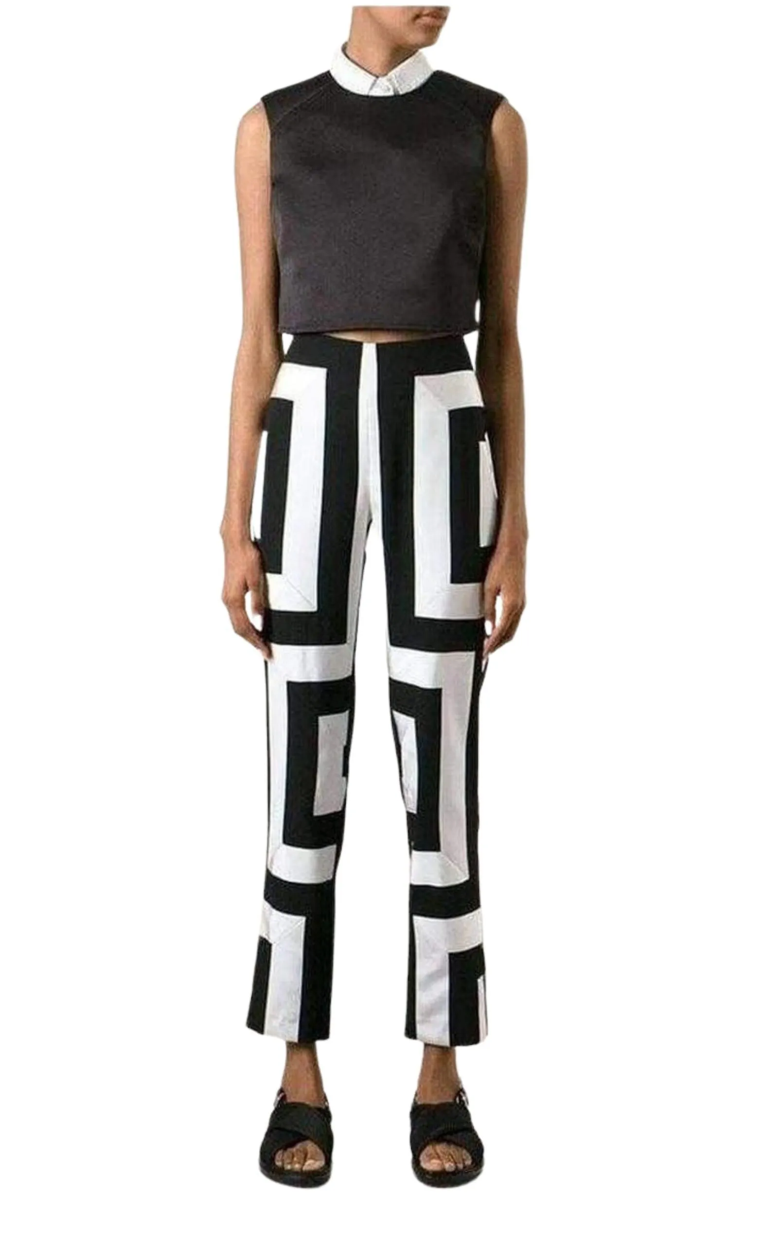 Kenzo Geometric Print Trousers Pants