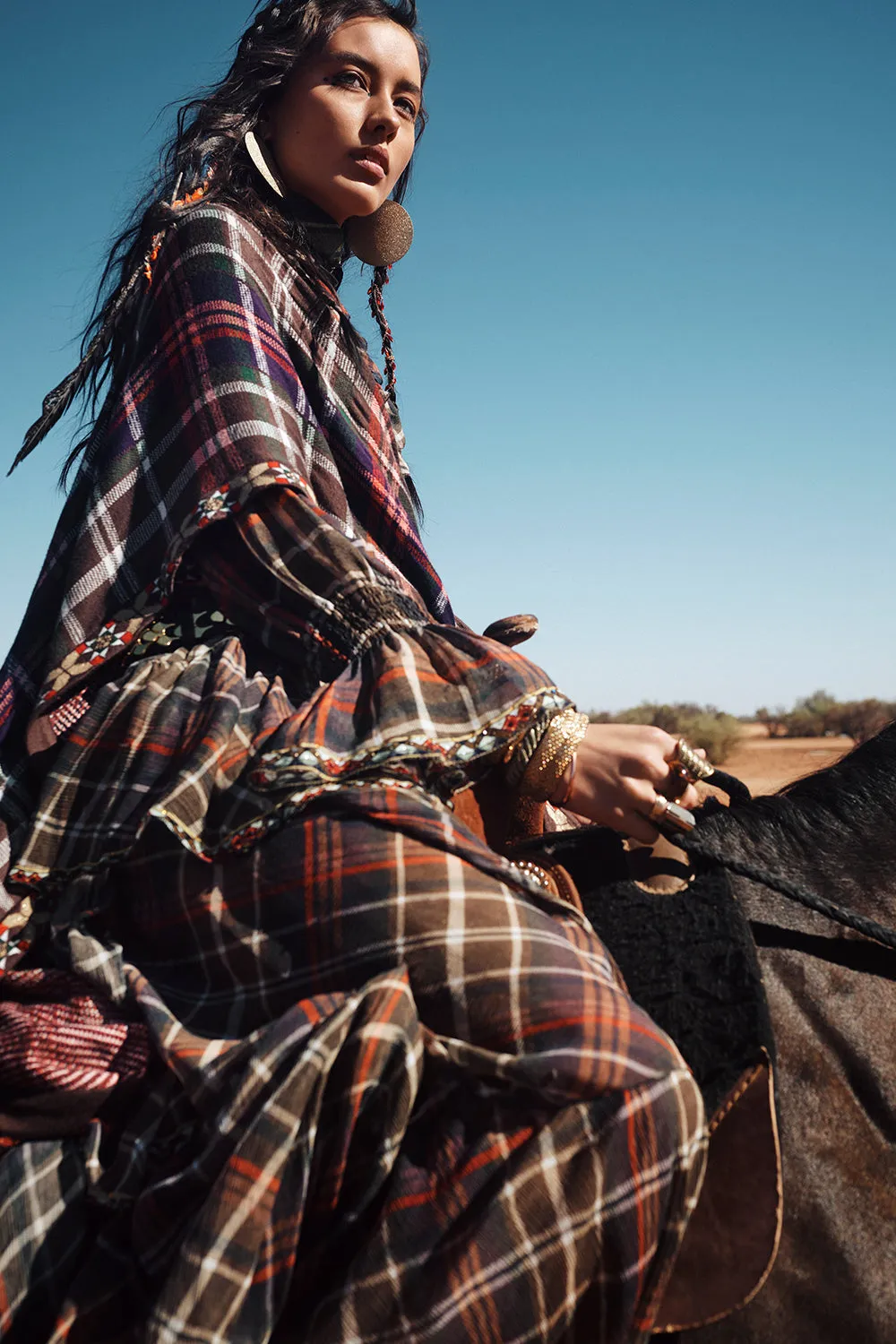 LACE UP RUFFLE BLOUSE HOLD YOUR HORSES