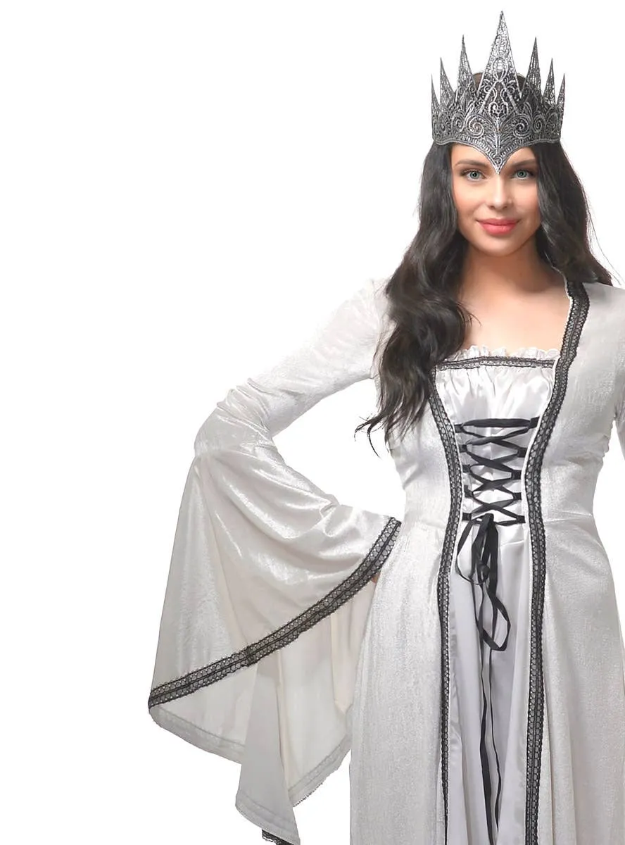 Lady of the Lake Womens Plus Size White Medieval Costume