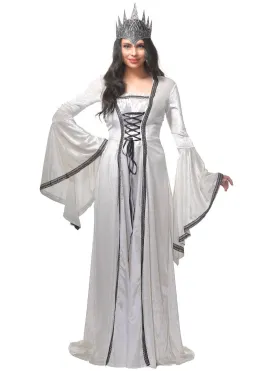 Lady of the Lake Womens Plus Size White Medieval Costume