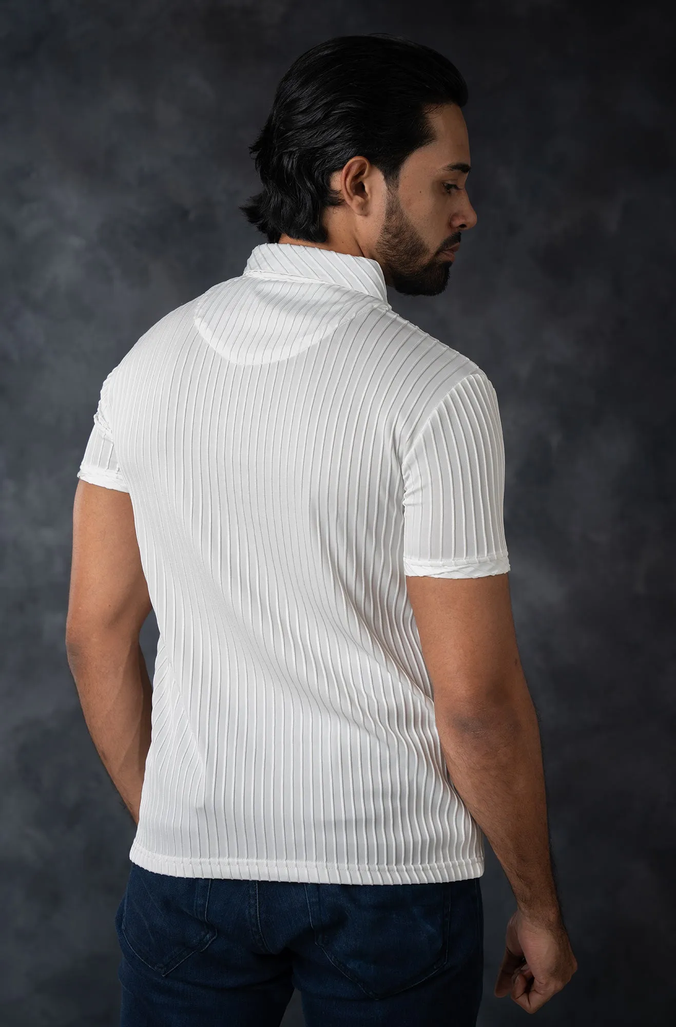 LCY | VERTICAL STRIPED TEXTURE POLO