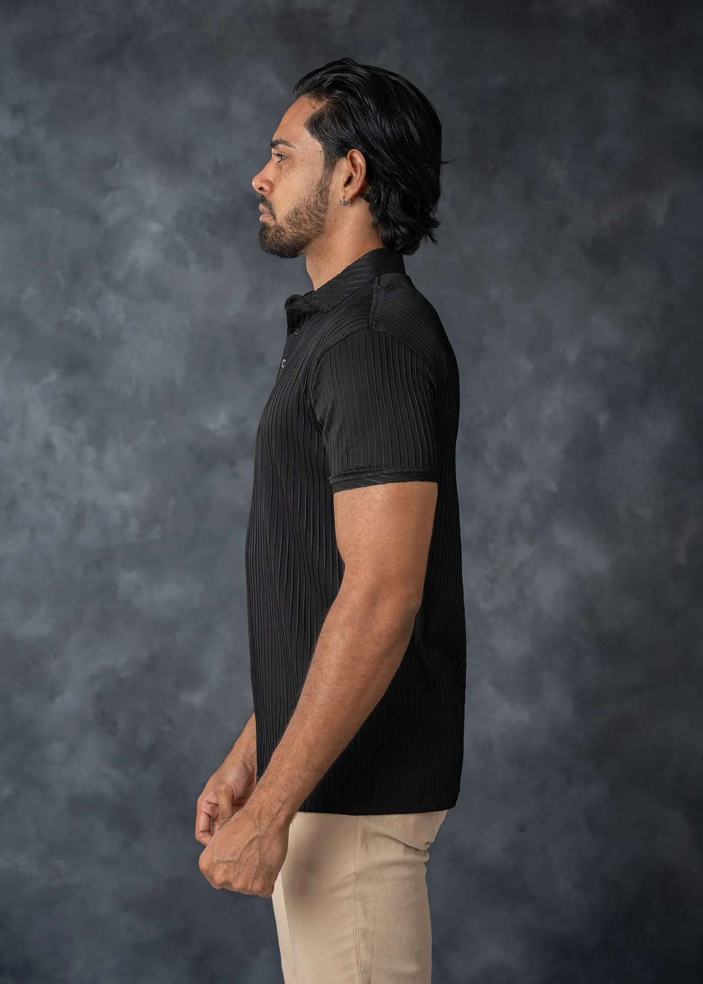 LCY | VERTICAL STRIPED TEXTURE POLO