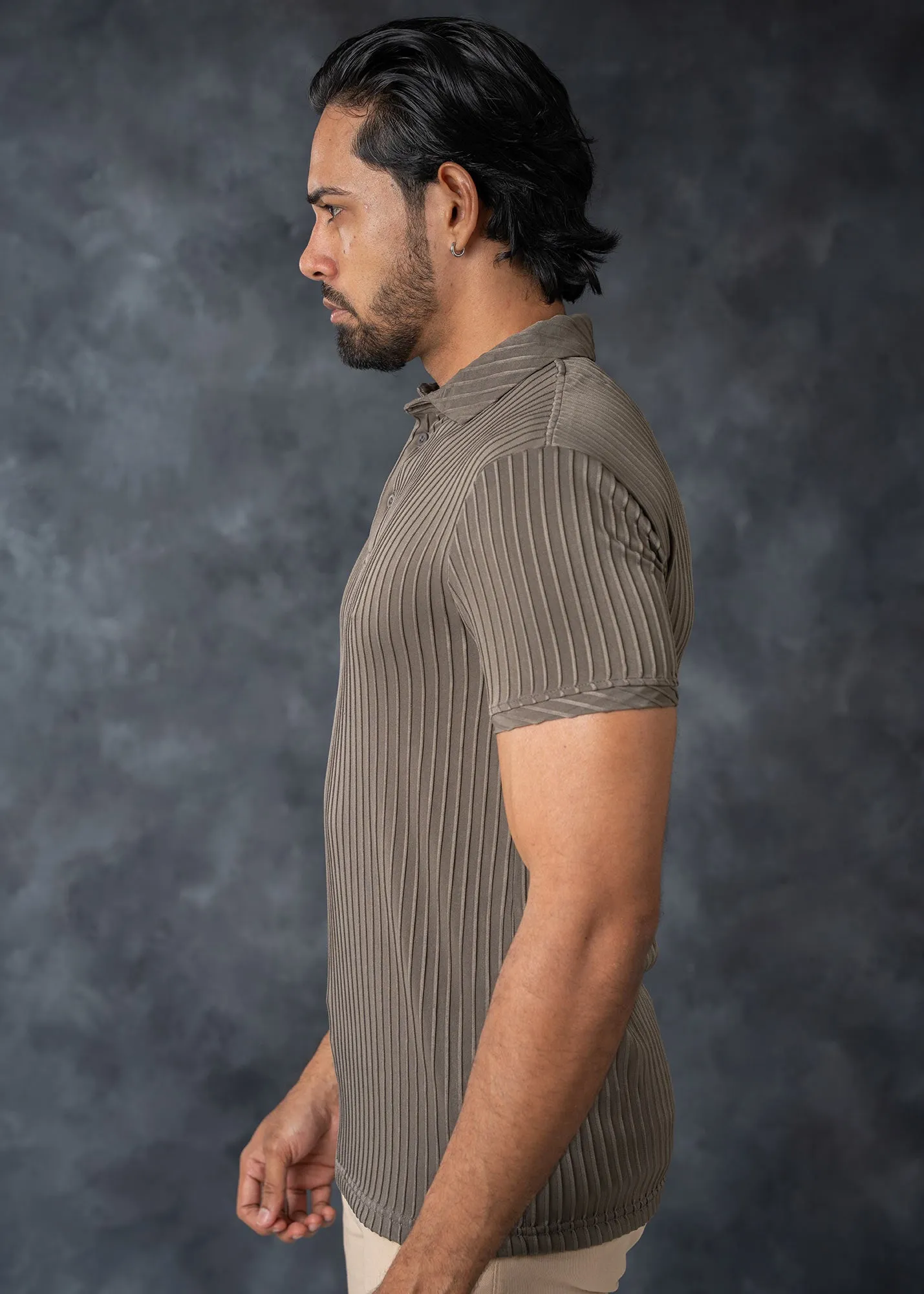 LCY | VERTICAL STRIPED TEXTURE POLO