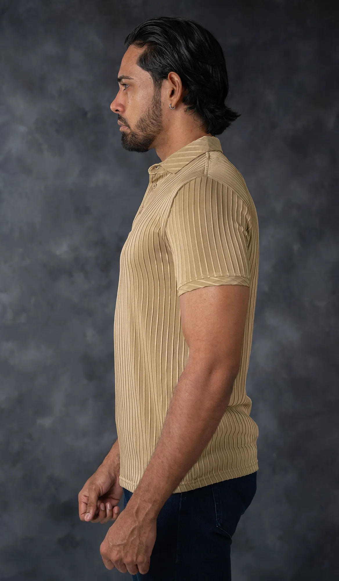 LCY | VERTICAL STRIPED TEXTURE POLO