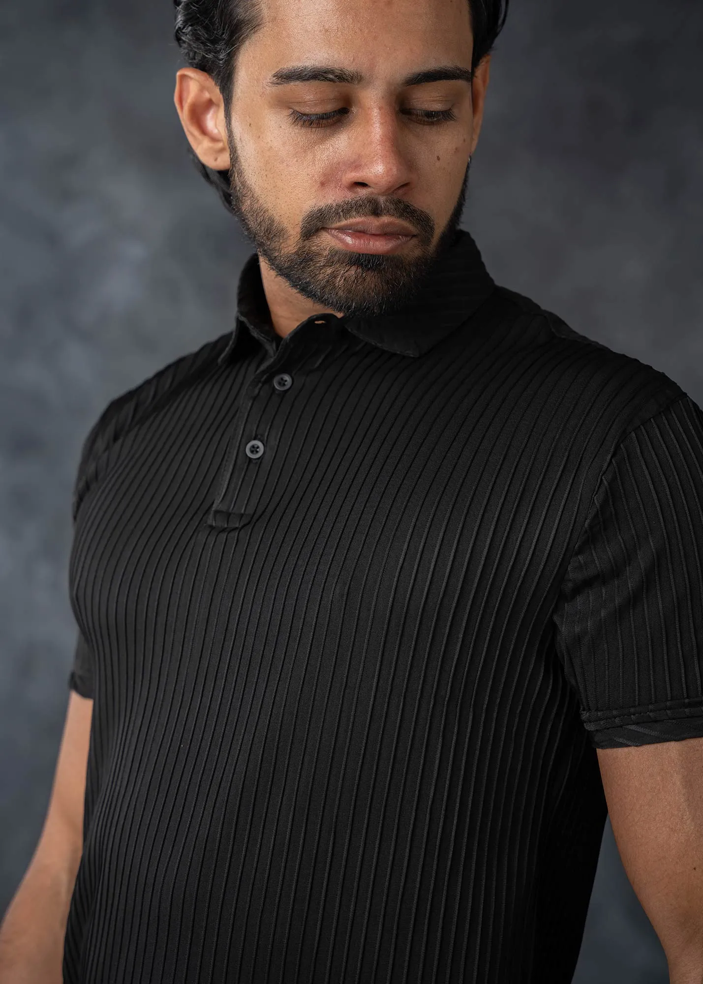 LCY | VERTICAL STRIPED TEXTURE POLO