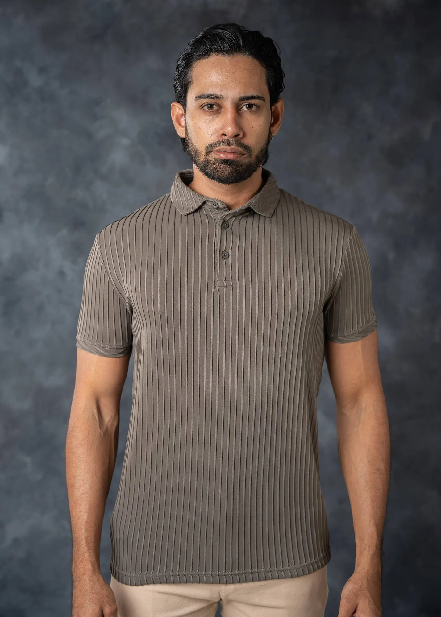 LCY | VERTICAL STRIPED TEXTURE POLO