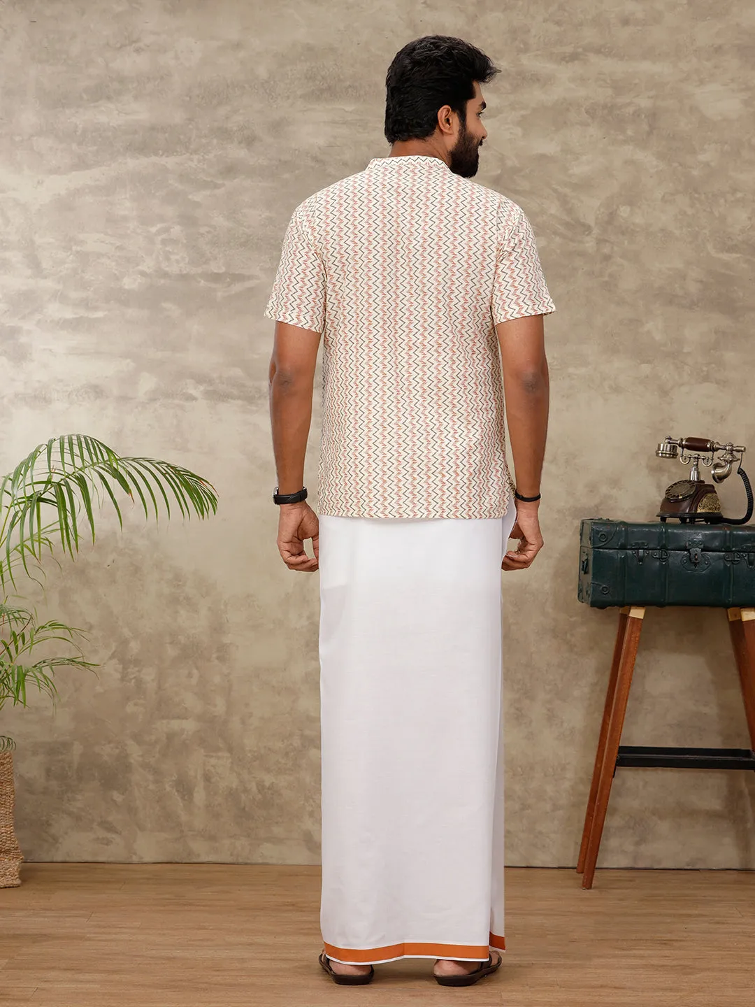 Men Single Dhoti with Matching Kurta Set OC18