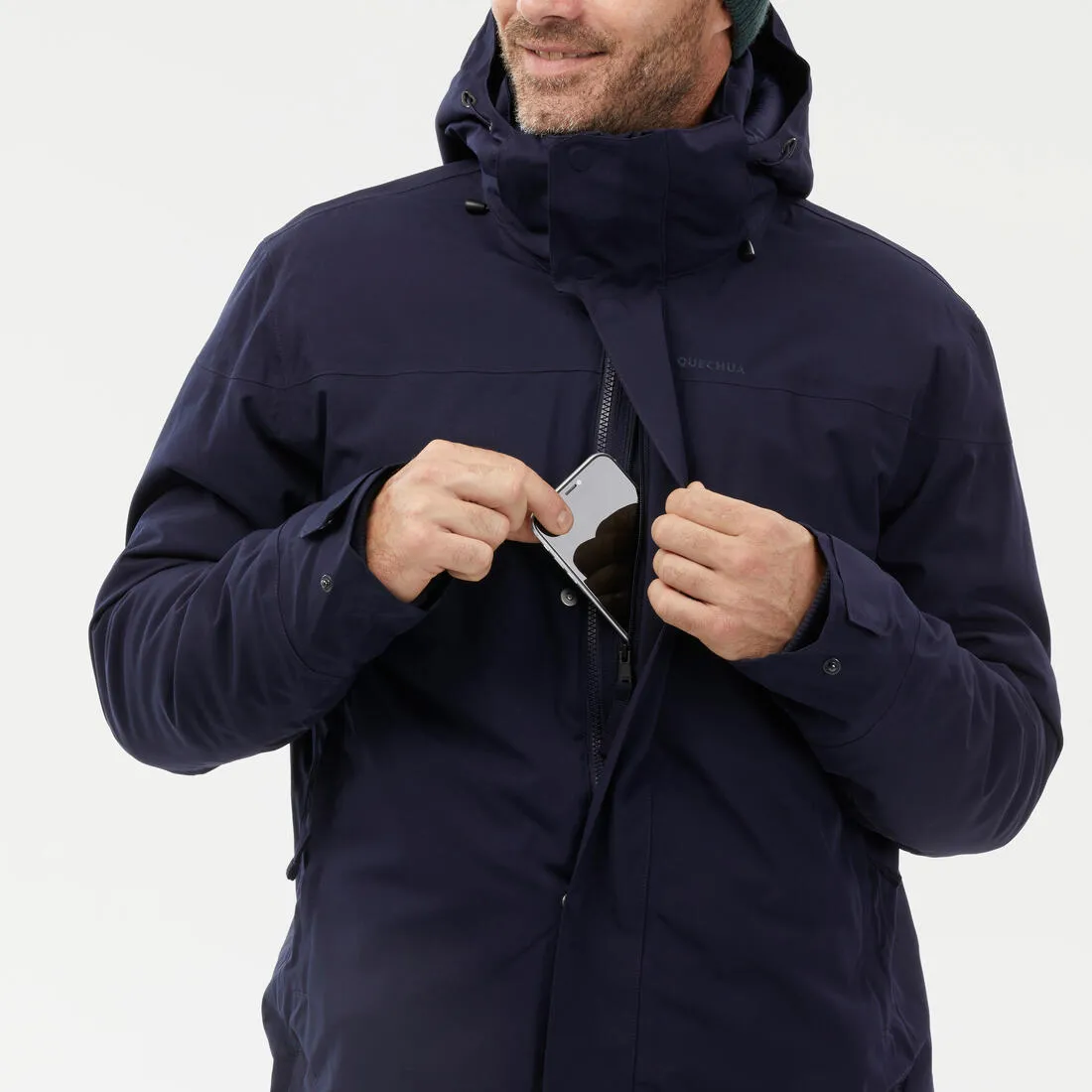 MEN'S HIKING WATERPROOF WINTER PARKA - SH500 -10°C