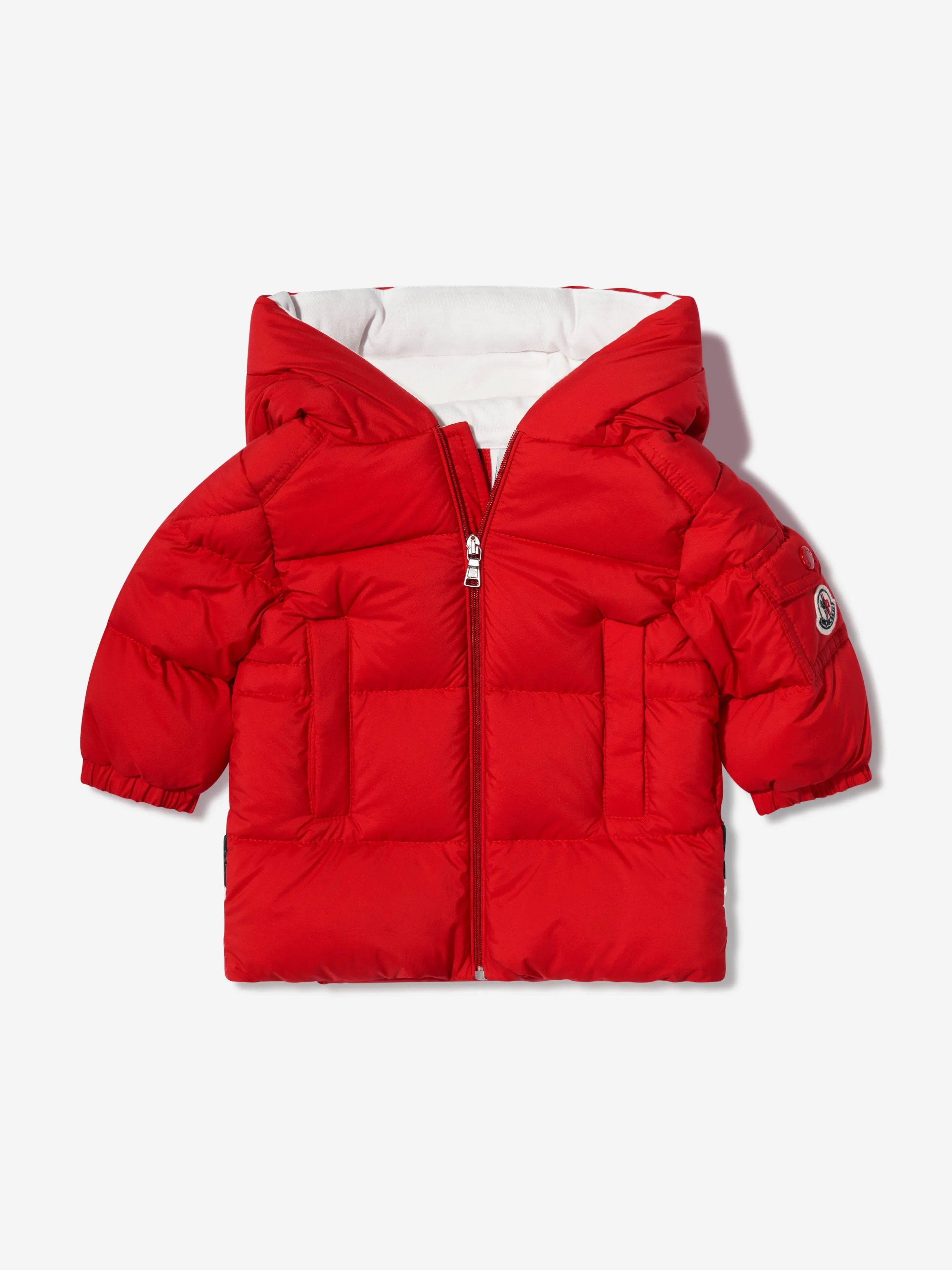 Moncler Enfant Baby Boys Down Padded Marat Long Parka in Red