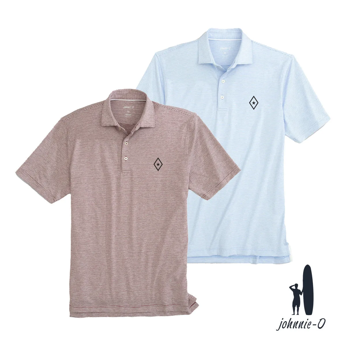 New! FIJI Johnnie-O Striped Polo