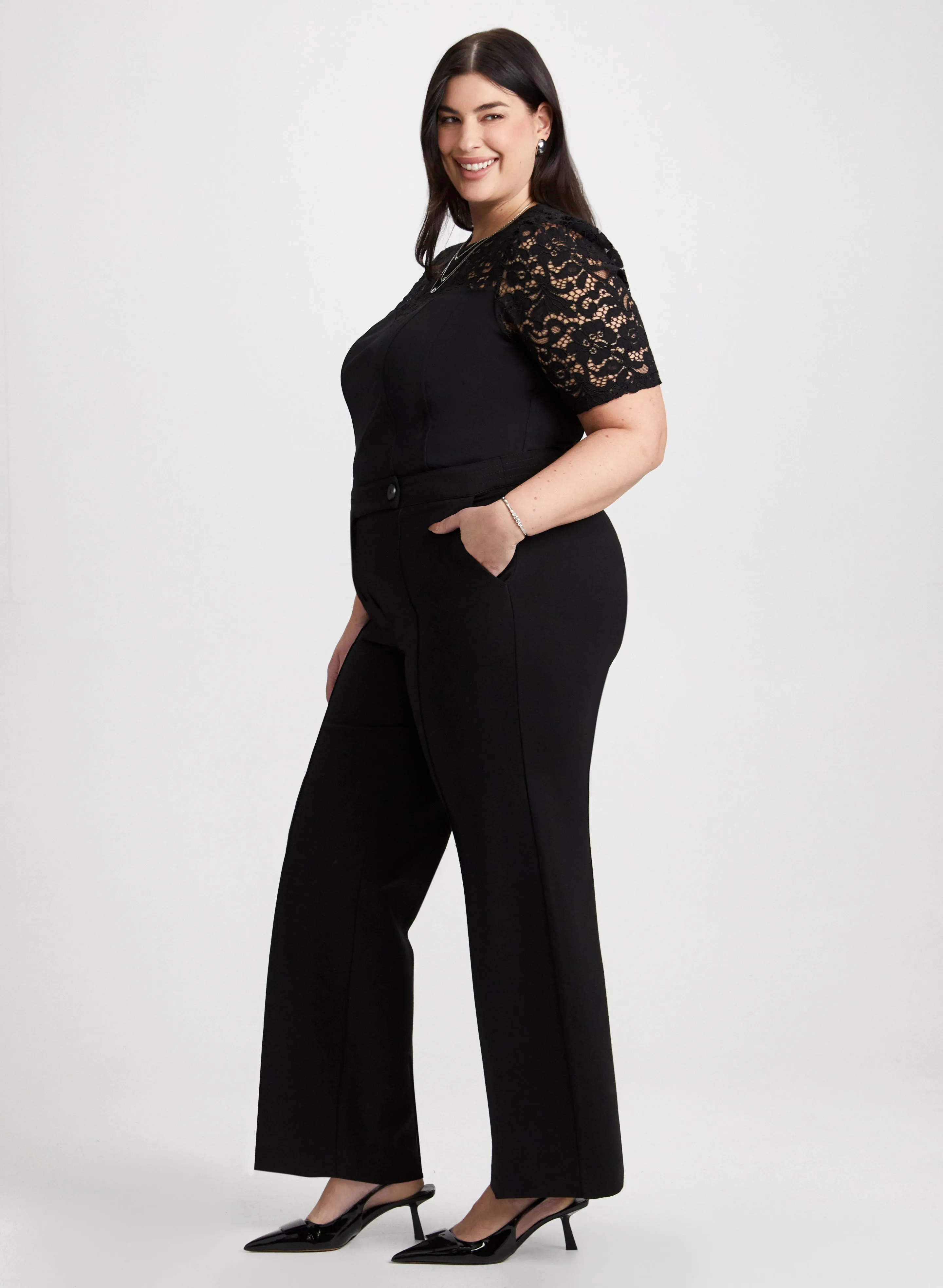 Olivia Ponte de Roma Wide-Leg Pants