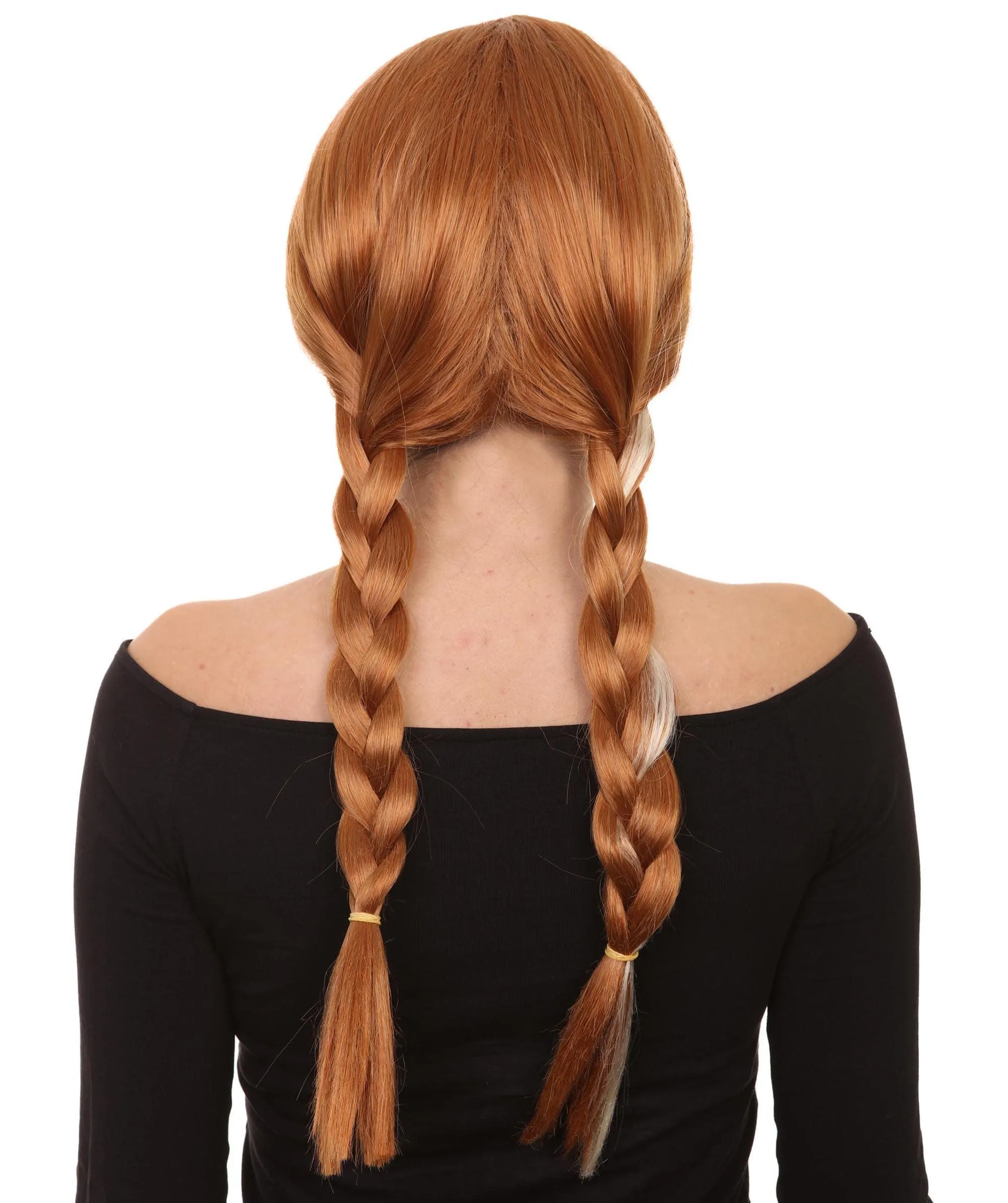 Princess Women Wig | Ginger Long Braided Character Cosplay Brown Wig | Premium Breathable Capless Cap