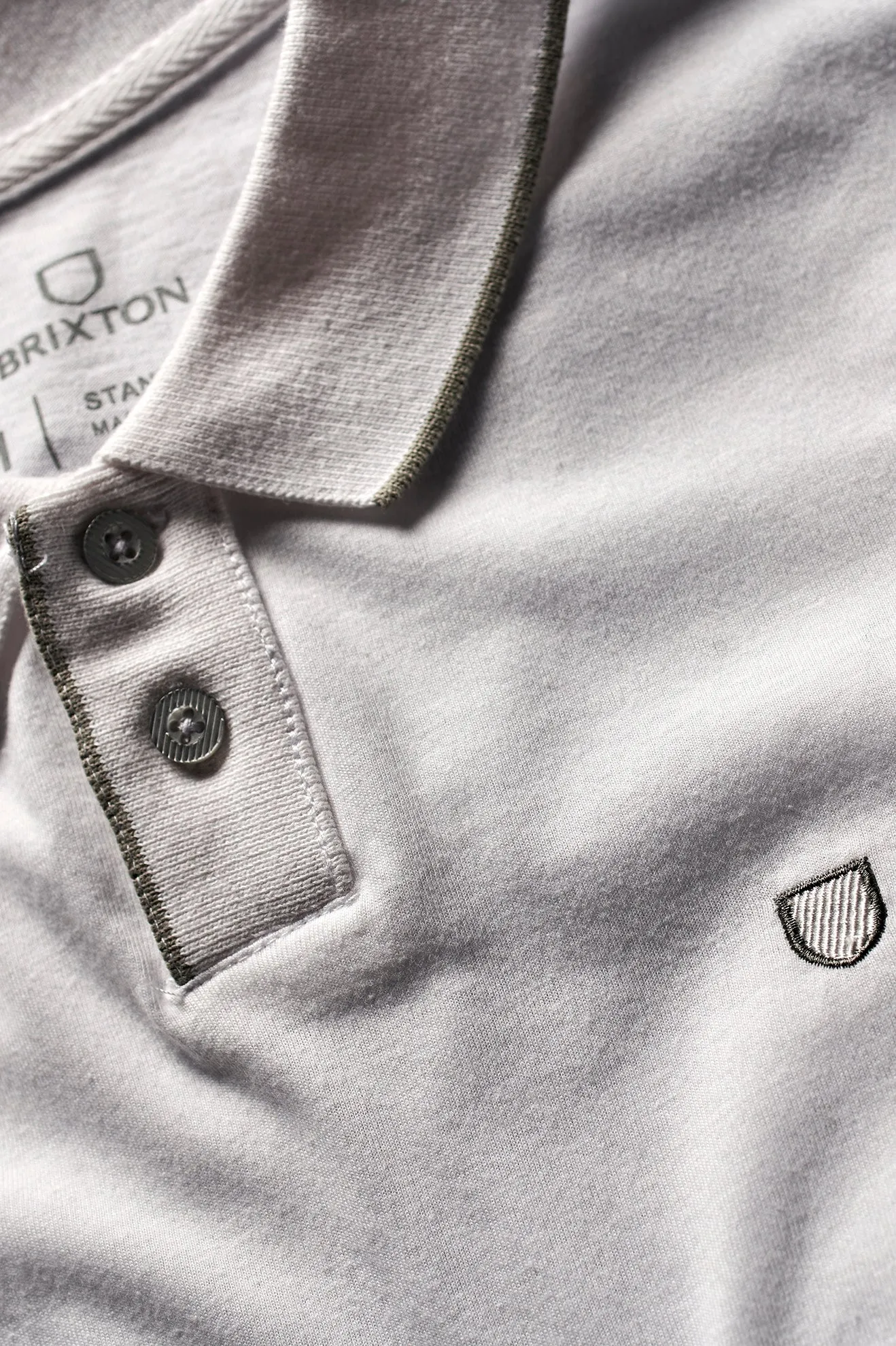 Proper S/S Polo Knit - White/Grey