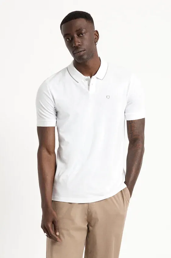 Proper S/S Polo Knit - White/Grey