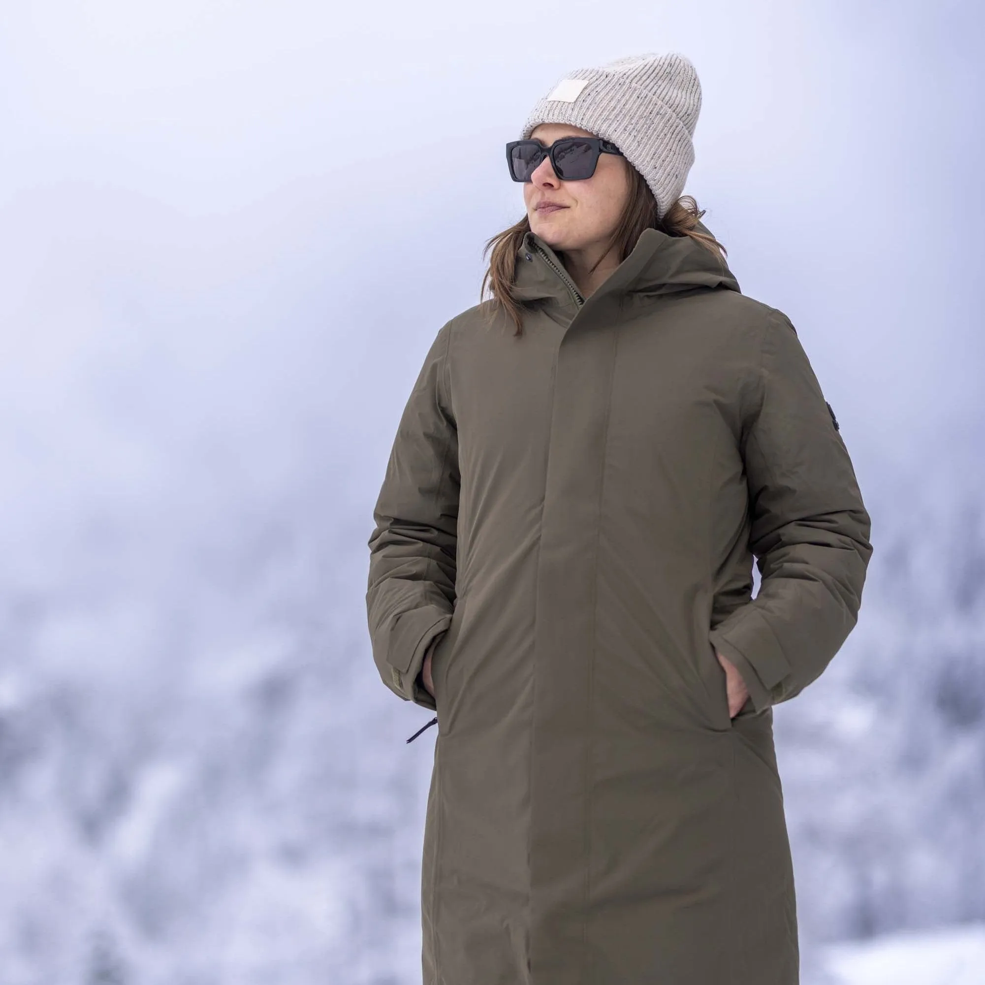 Reiner Womens Waterproof Down Parka - Khaki