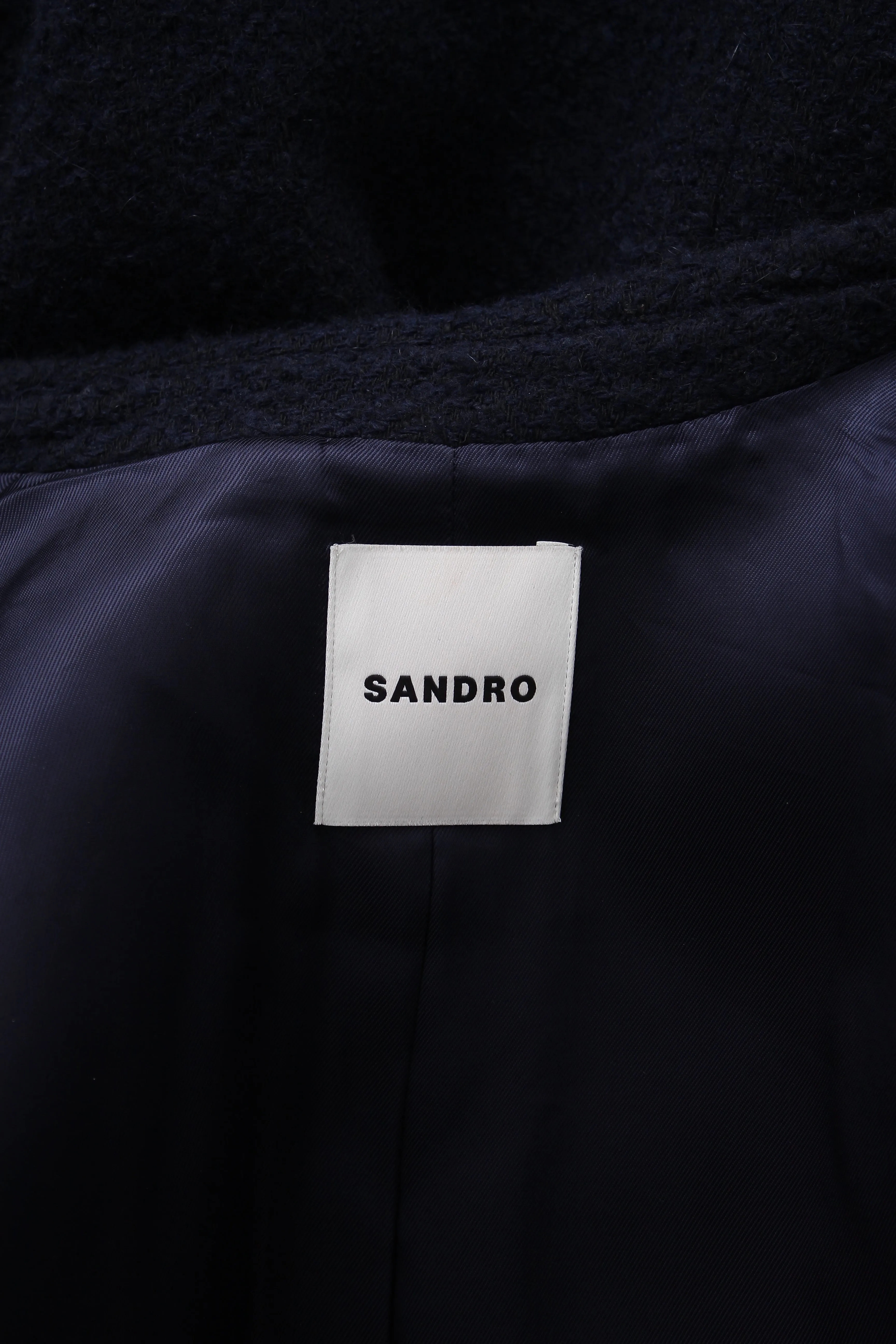 Sandro Flufy Bouclé Double-Breasted Coat