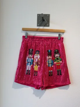 Sequin Nutcracker Shorts